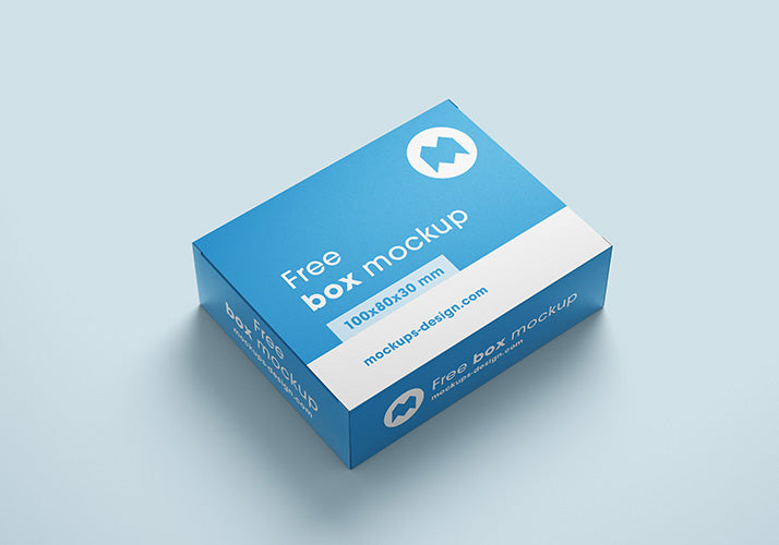 Download Free Cardboard Packaging Box Mockups or 100x80x30 mm ...