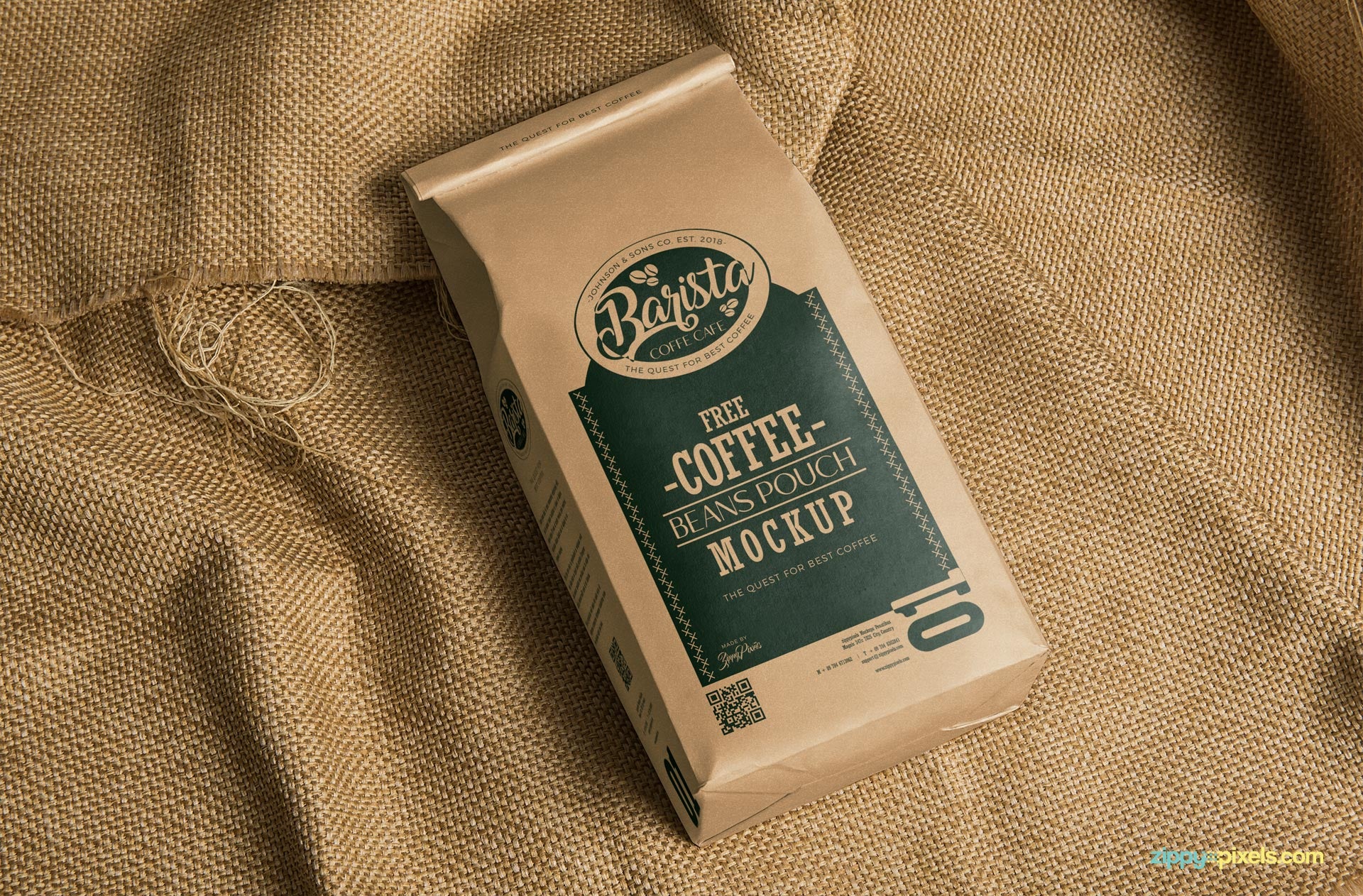 Download Free Classic Coffee Bag Mockup - CreativeBooster