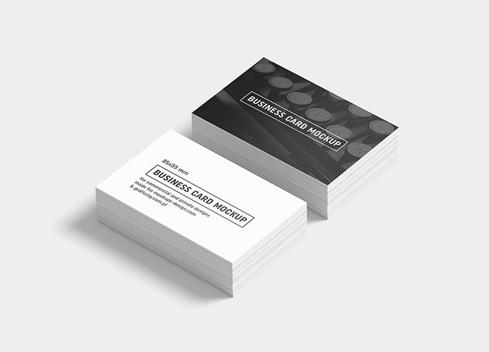 Free Big Collection of 6 Business Card Mockups 85x55 mm - CreativeBooster