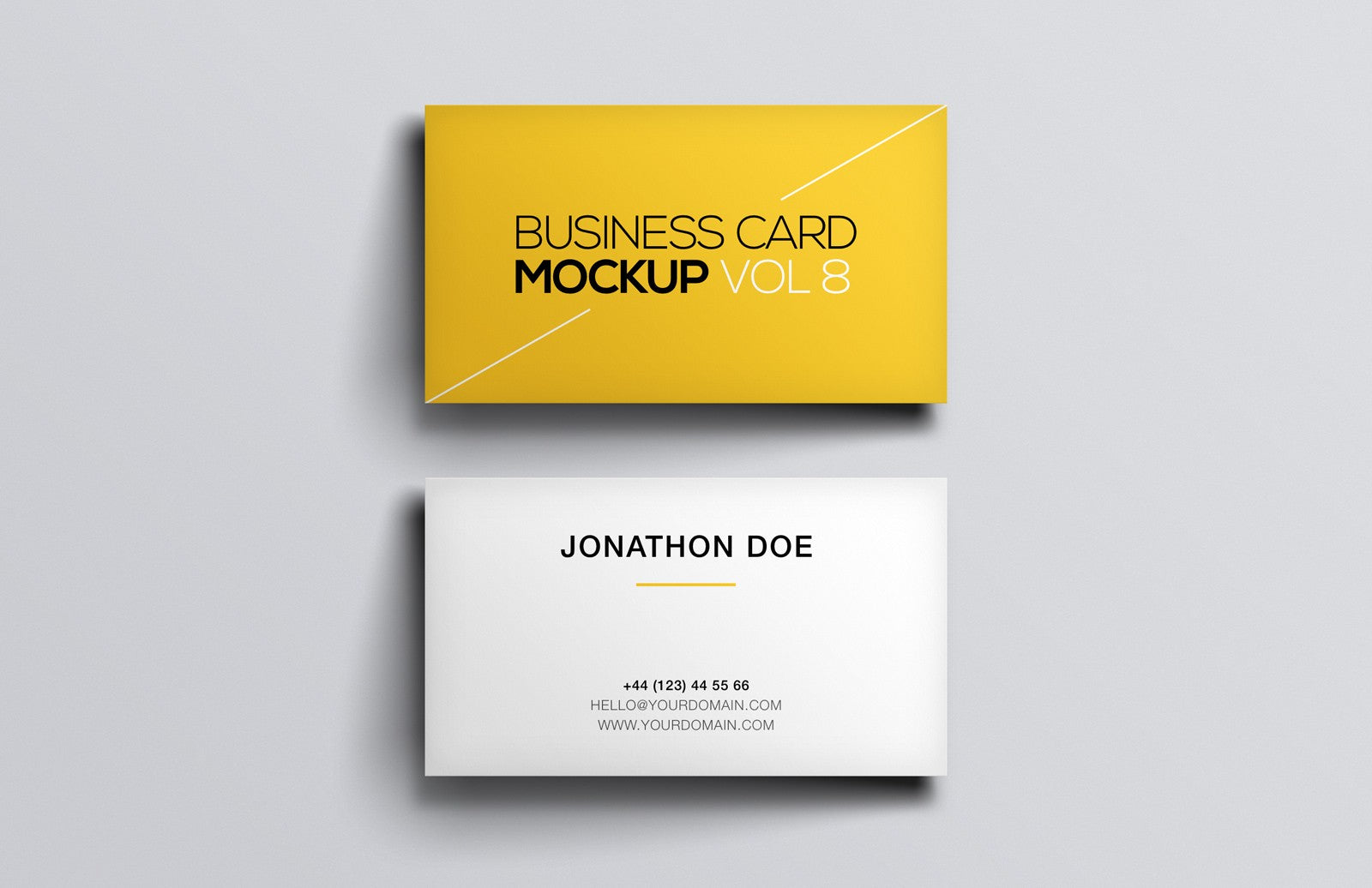 Download Free Set Of Two Business Card Mockups Creativebooster