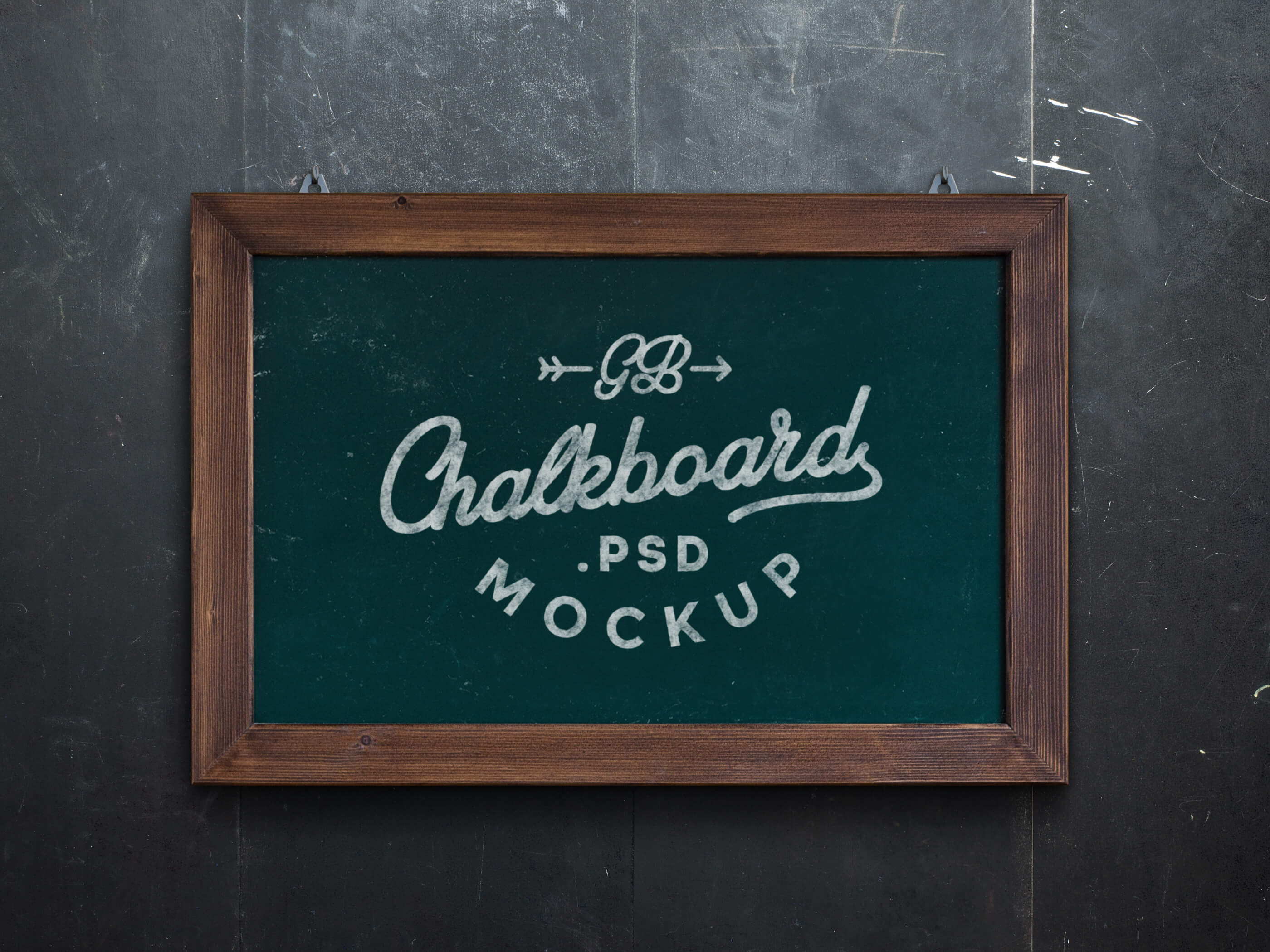 Download Free Chalkboard Mockup Frame Psd Creativebooster PSD Mockup Templates