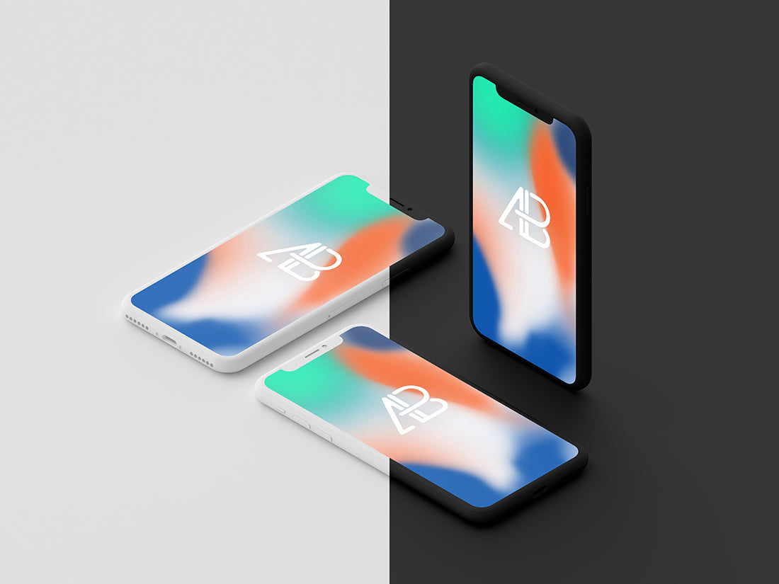 Free Clay Iphone X Mockup Black Or White Creativebooster