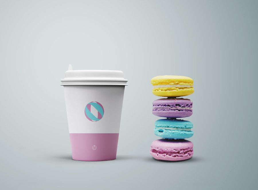 Download Free Coffee Cup and Cookies or Biscuits Mockup - CreativeBooster