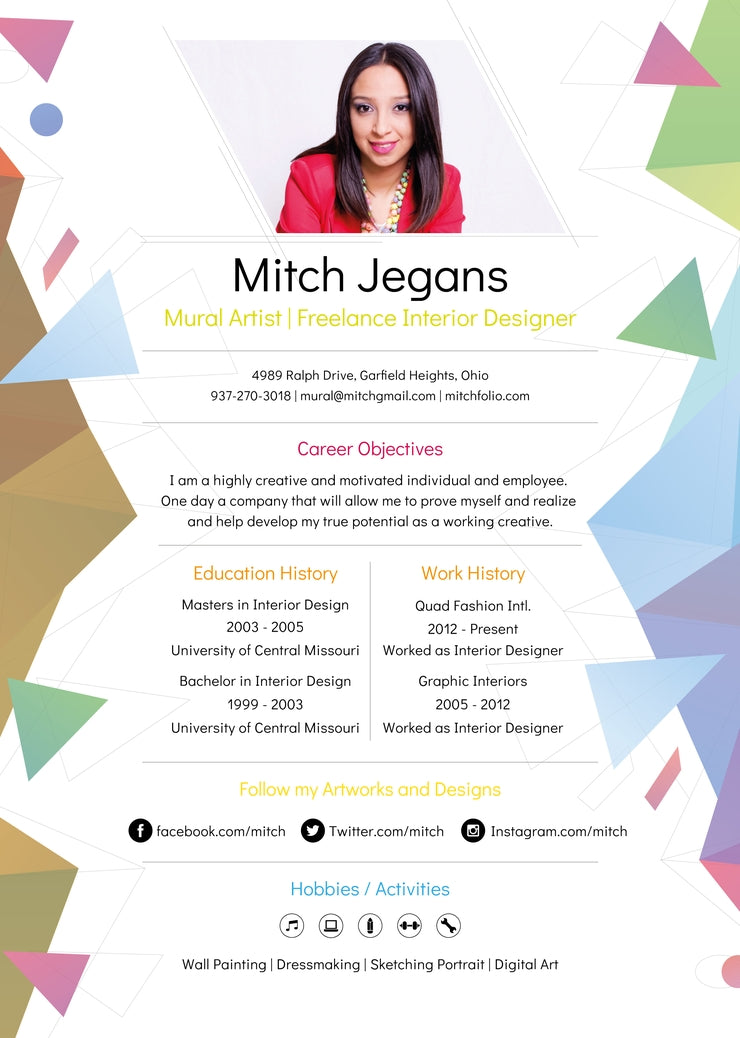 Free Creative Resume Cv Template In Photoshop Psd And