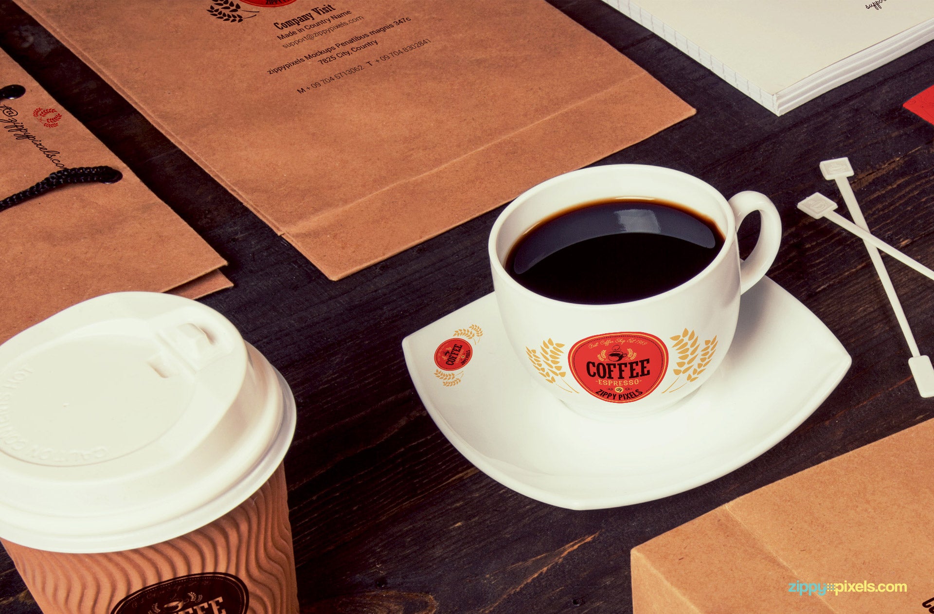 Download Free Coffee Branding Mockup - CreativeBooster