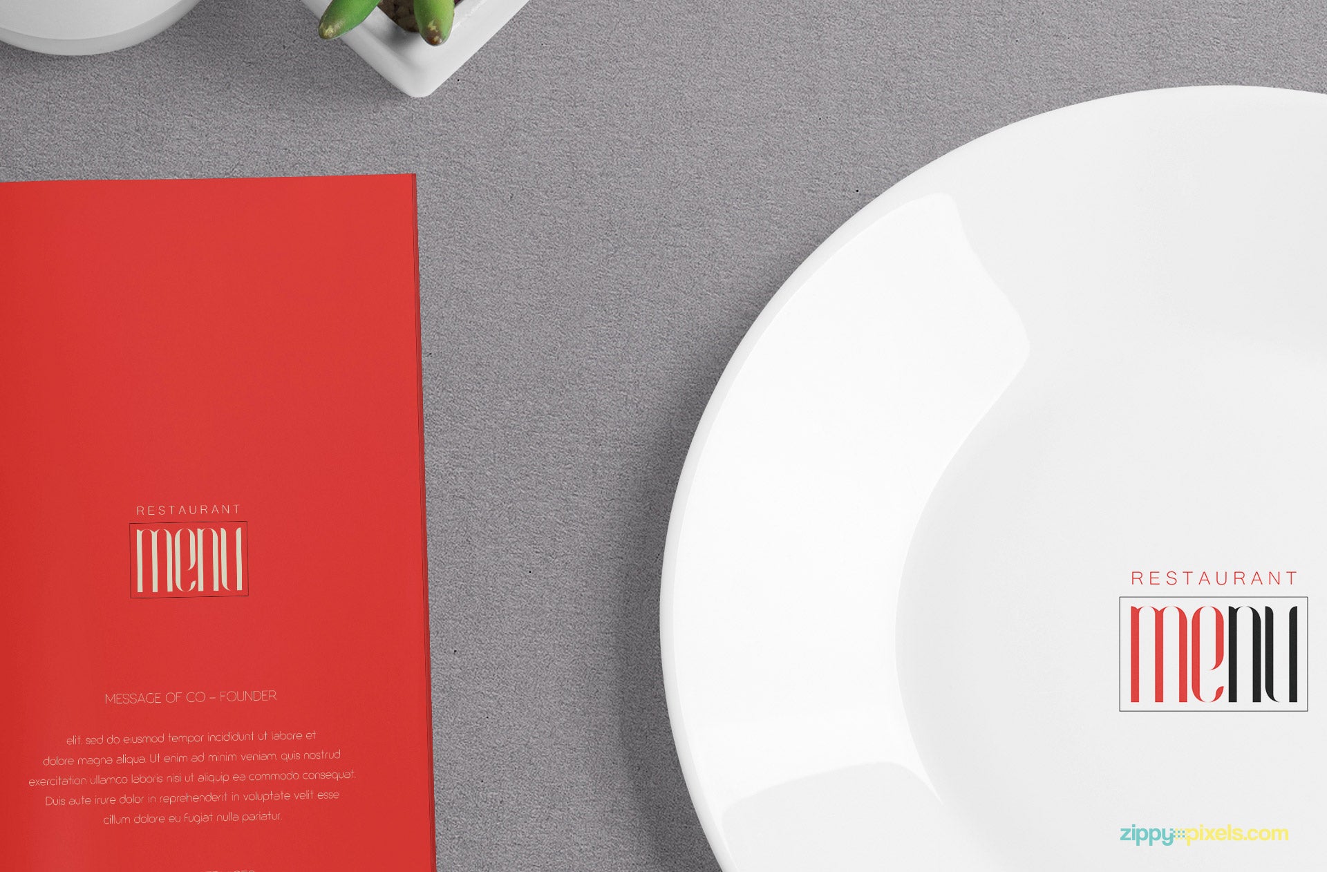 Download Free Sophisticated Menu Mockup Creativebooster