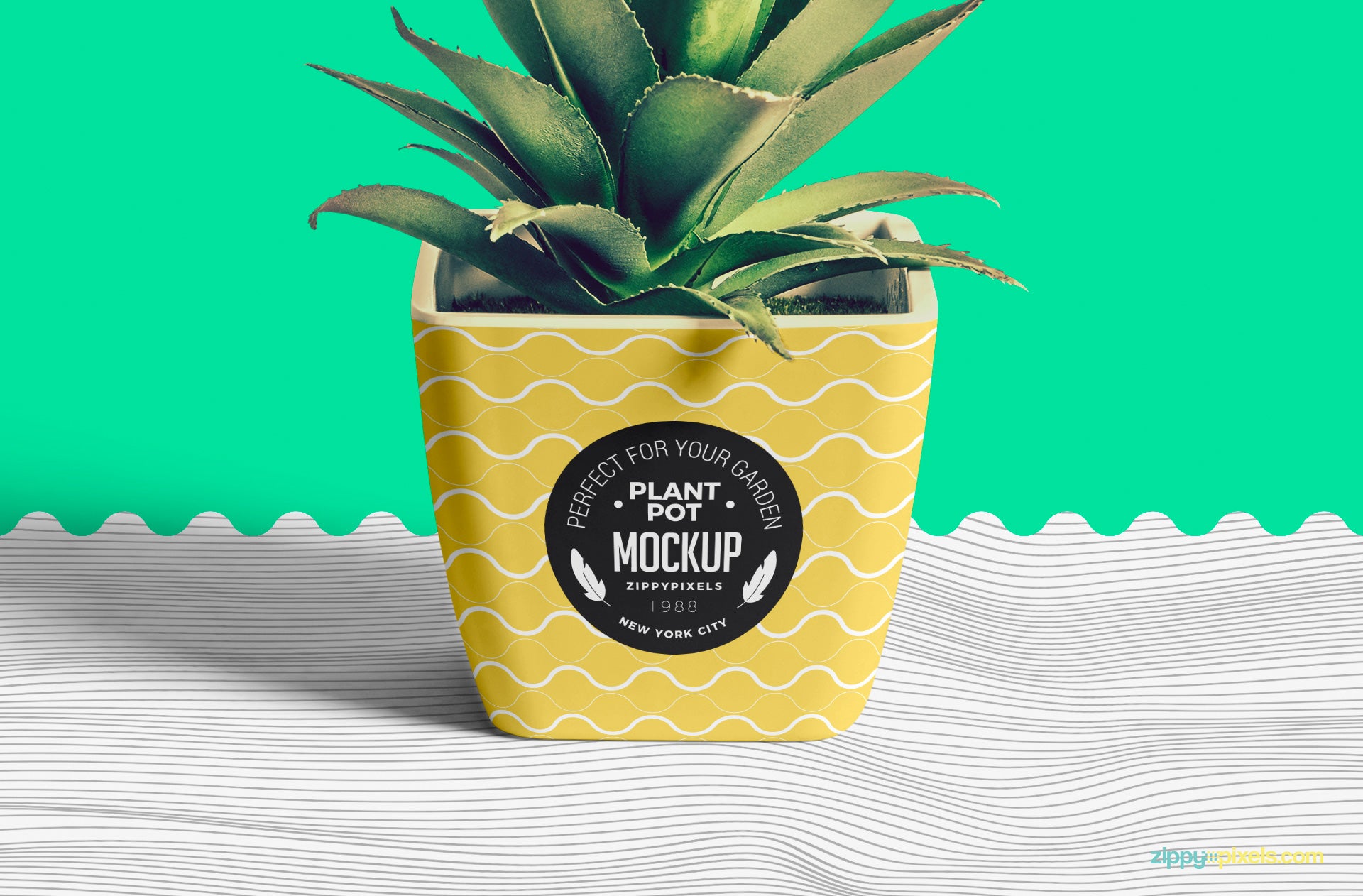 Download Free Flower Pot Mockup - CreativeBooster