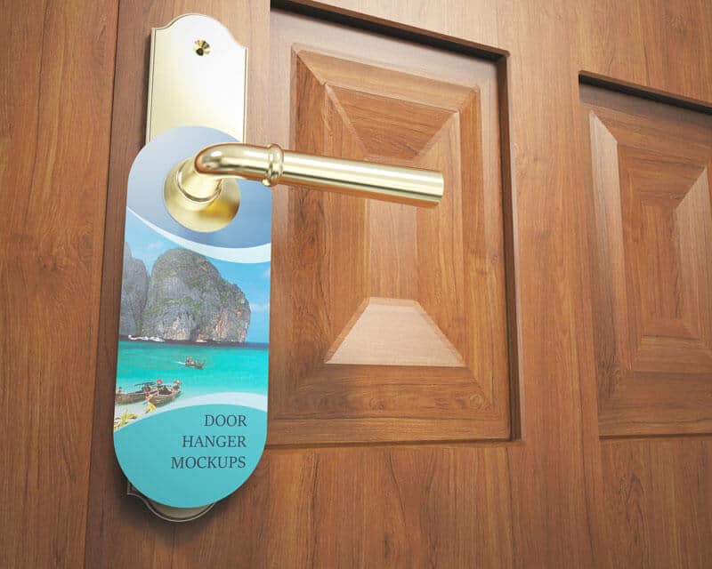 Download Free Hotel Door Hanger Mockups Creativebooster