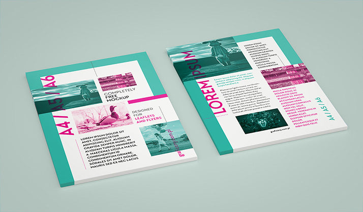 Download Free Vertical A4 Or A5 Or A6 Leaflet Mockup Set Creativebooster