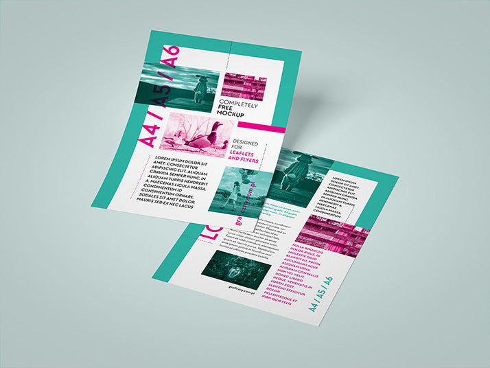 Download Free Vertical A4 Or A5 Or A6 Leaflet Mockup Set Creativebooster