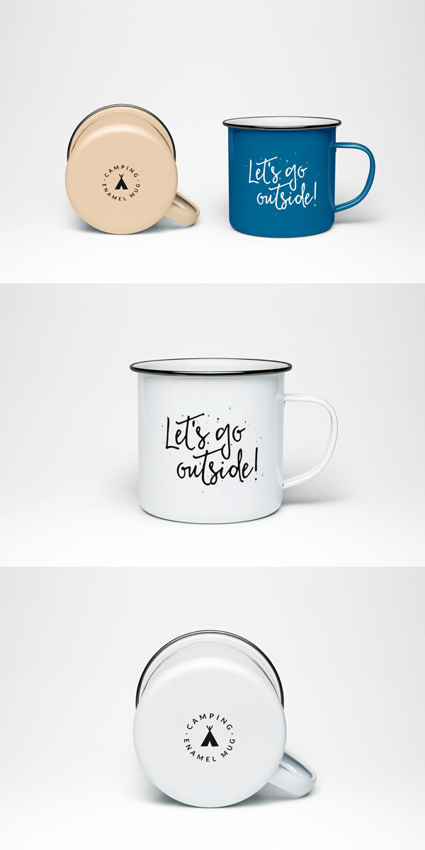 Download Free Enamel Coffee Mug PSD MockUp - CreativeBooster