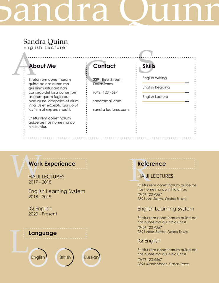 Free English Lecturer Resume Cv Template In Indesign Indd Format Creativebooster