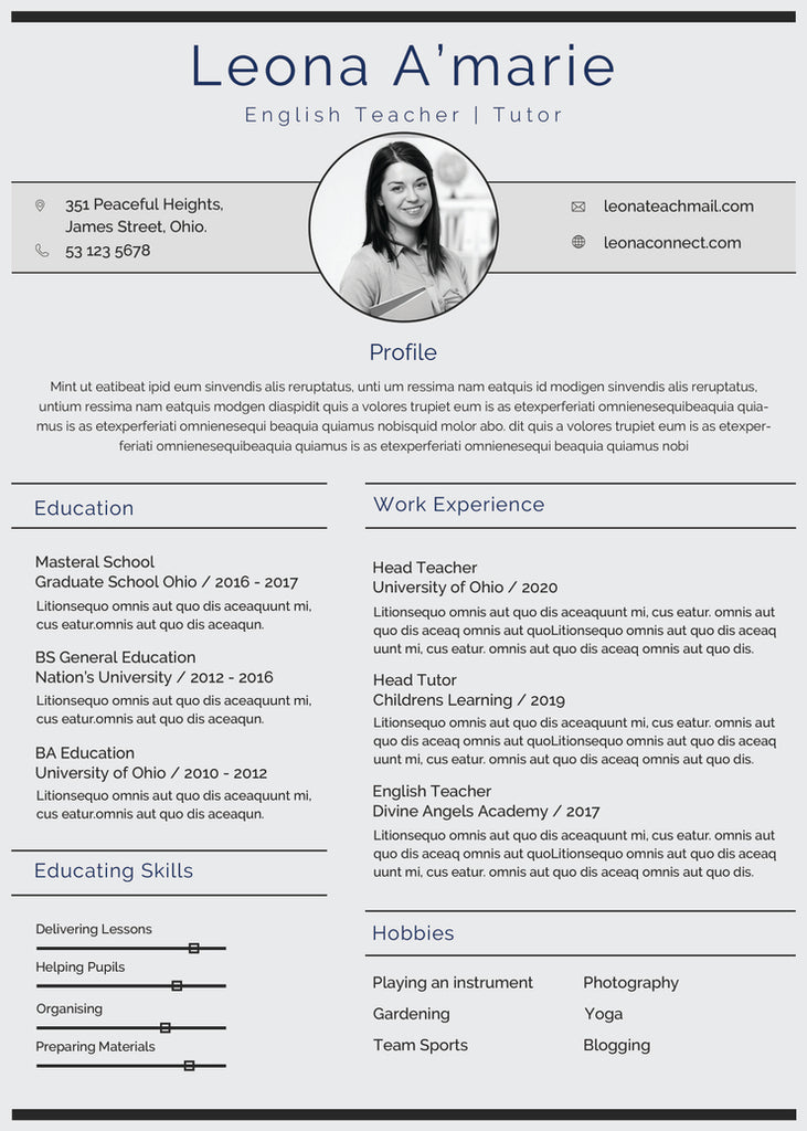 Free Resume Templates In Photoshop Psd Format ged English Creativebooster