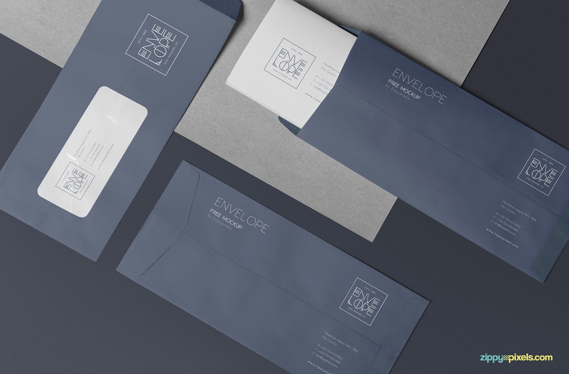 Download Free Envelope Mockup Psd Creativebooster