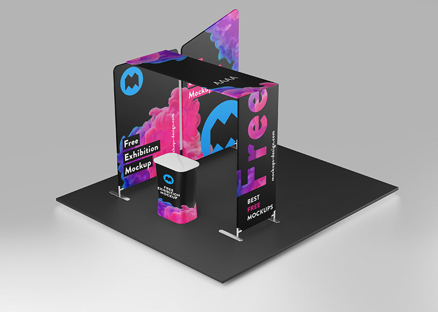 Download Free Exhibition Stage Mockup - CreativeBooster