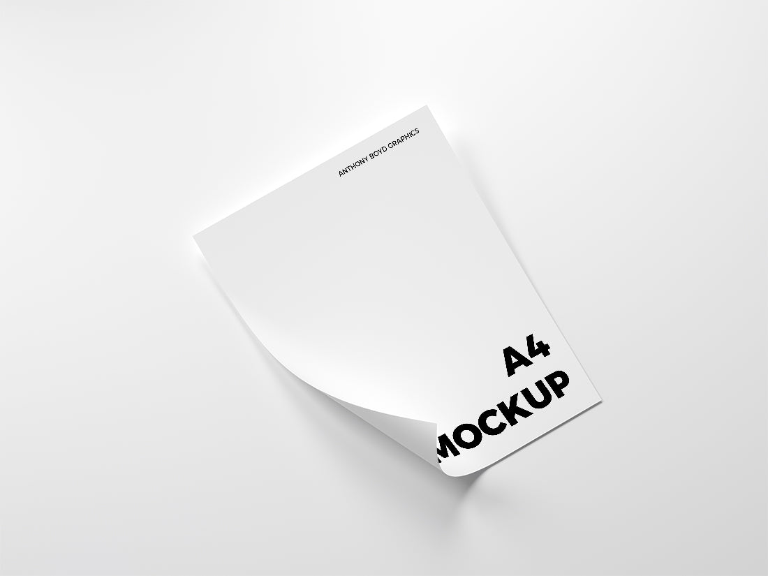 Download Free Folded A4 Stationery Print Paper PSD Mockup ... PSD Mockup Templates