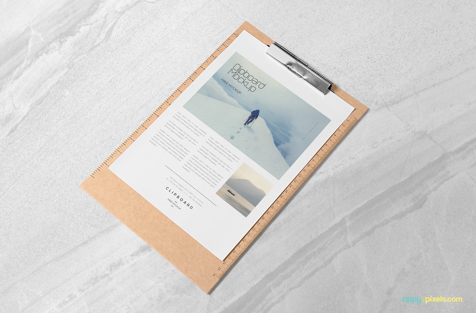 Free A4 Size Paper Mockup Design - CreativeBooster