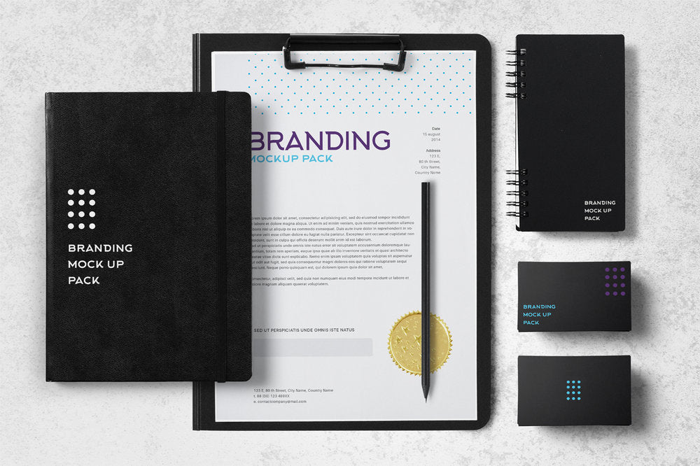 Download Free Multipurpose Branding Mockup Pack With Pen Notebook And Business Creativebooster