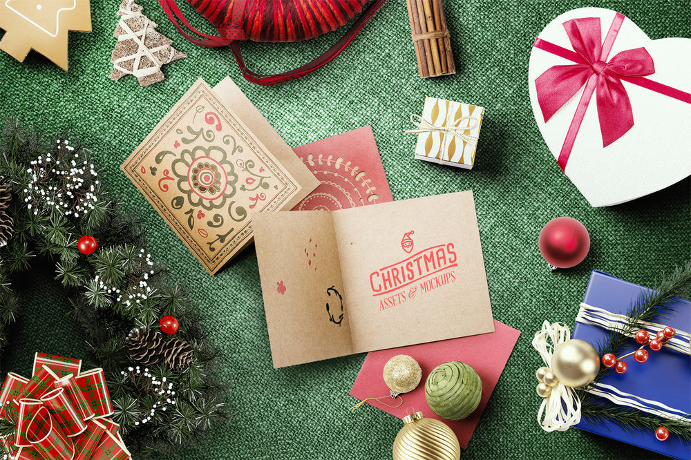 Download Free Christmas Mockup Scene Pack (and Greeting Card ...