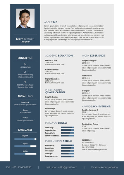 indesign resume templates free