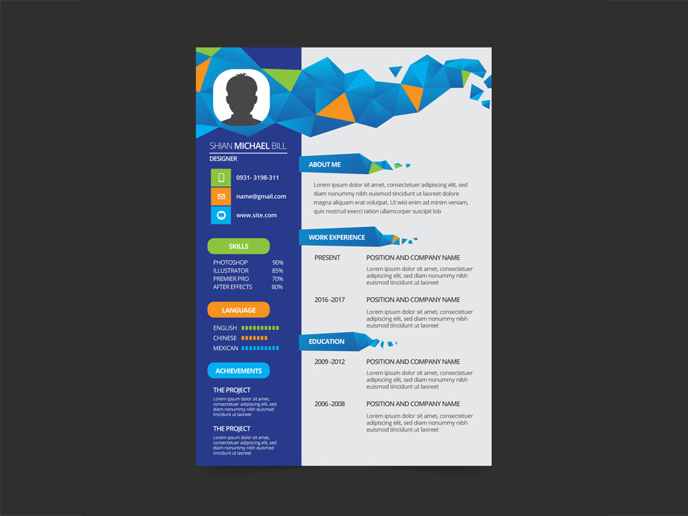 Free Resume Templates In Illustrator Ai Format