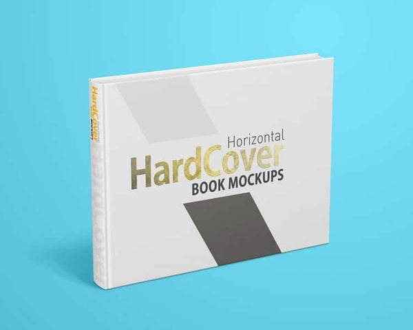 Download Free Landscape Hardcover Book Mockups - CreativeBooster