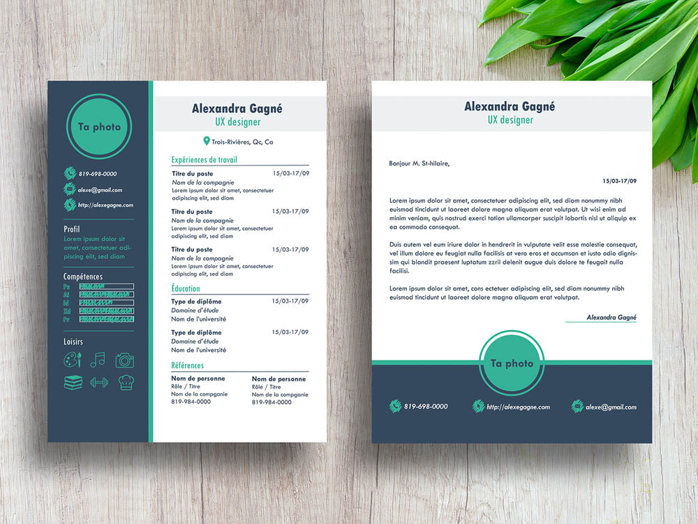 Free Modern Cv Resume Template With Cover Letter Page In Illustrator Creativebooster