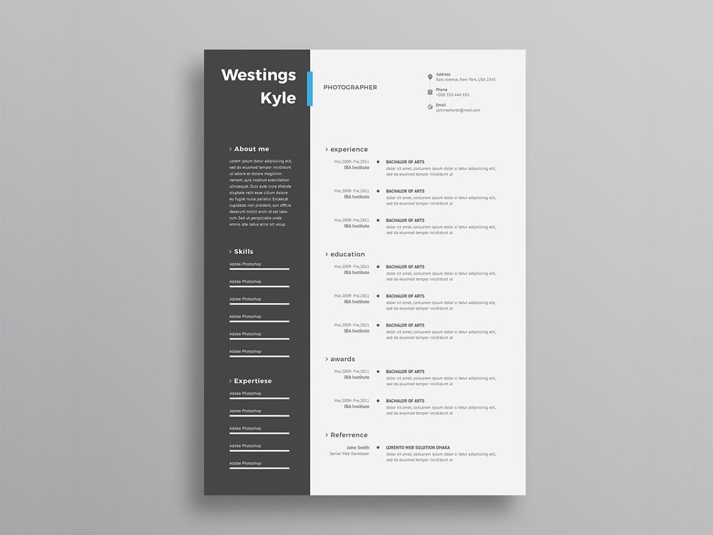 Download Free Resume Templates In Photoshop Psd Format Creativebooster Yellowimages Mockups