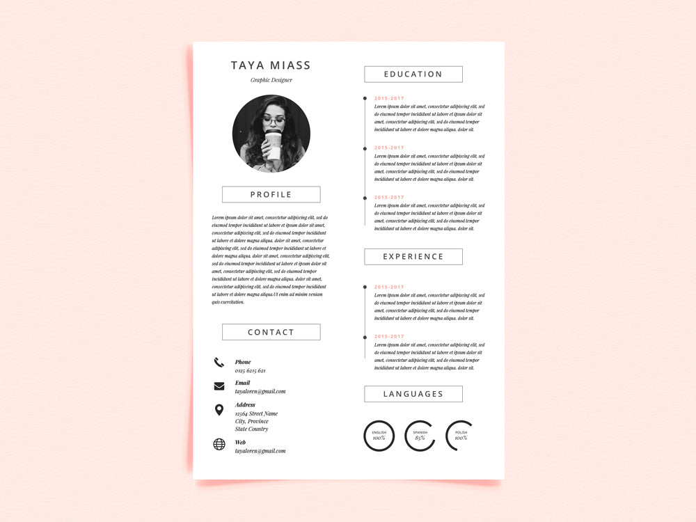 professional resume free template download illustrator