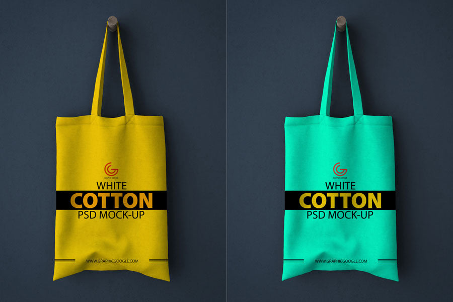 Download Free White Realistic Cotton Shopping Bag Mockup ...