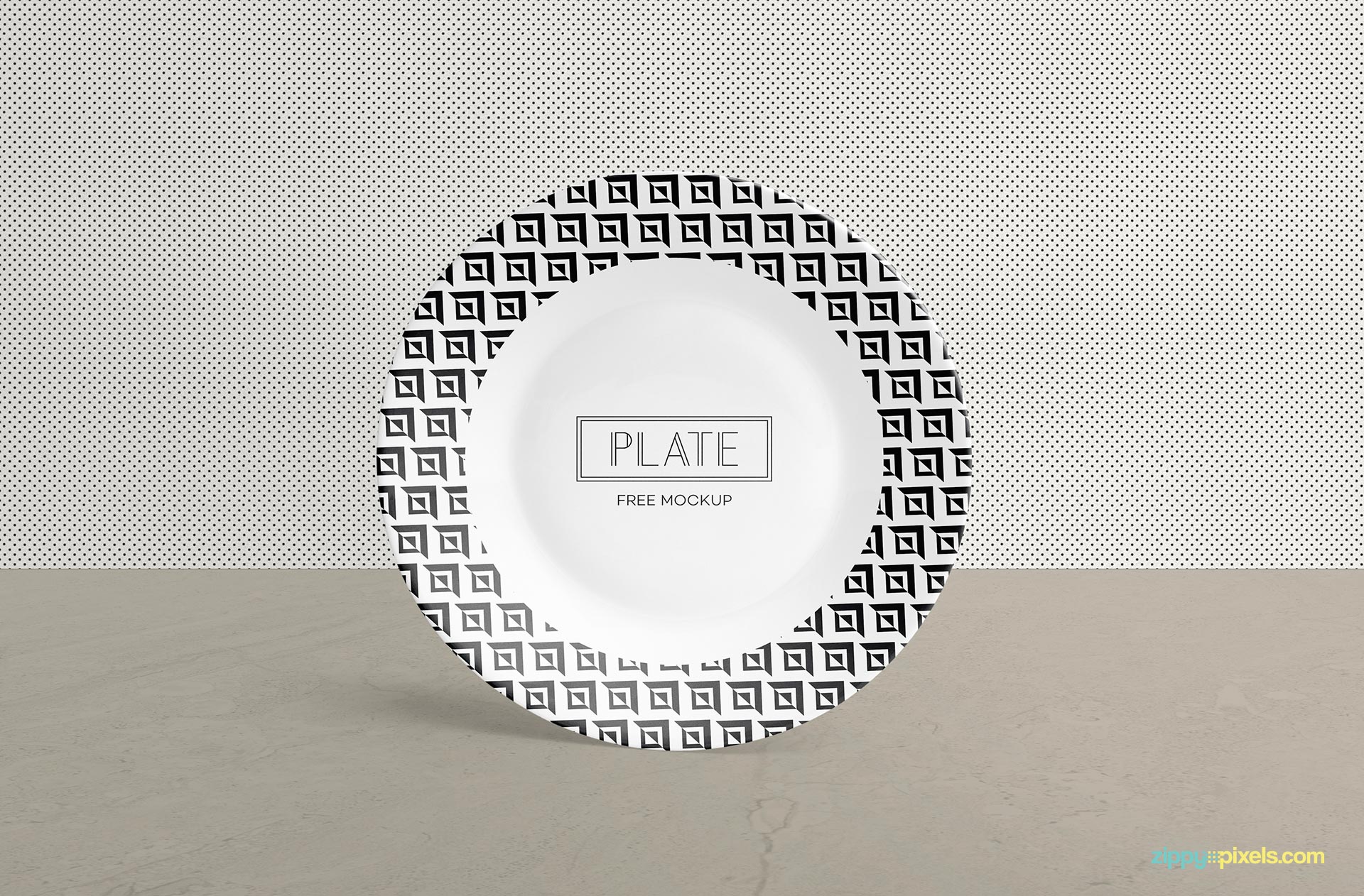 Download Free Ceramic Plate Mockup - CreativeBooster