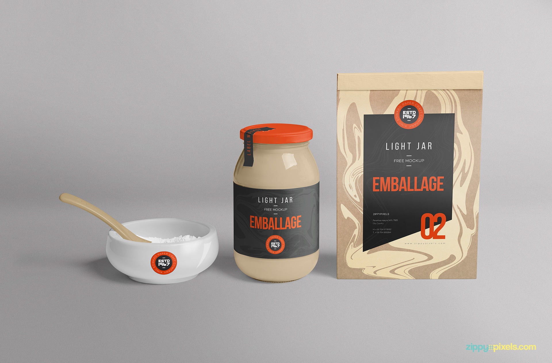 Download Free Complete Packaging Jar Mockup - CreativeBooster