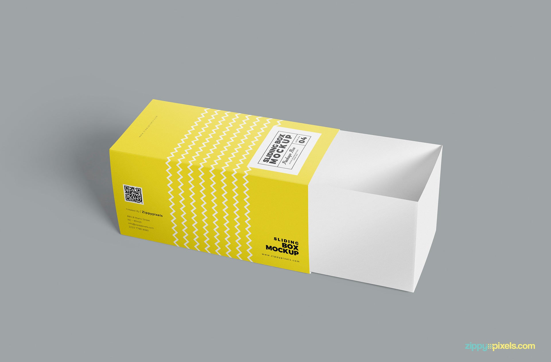 Premium Psd Business Card Mockup With A Yellow Open Box