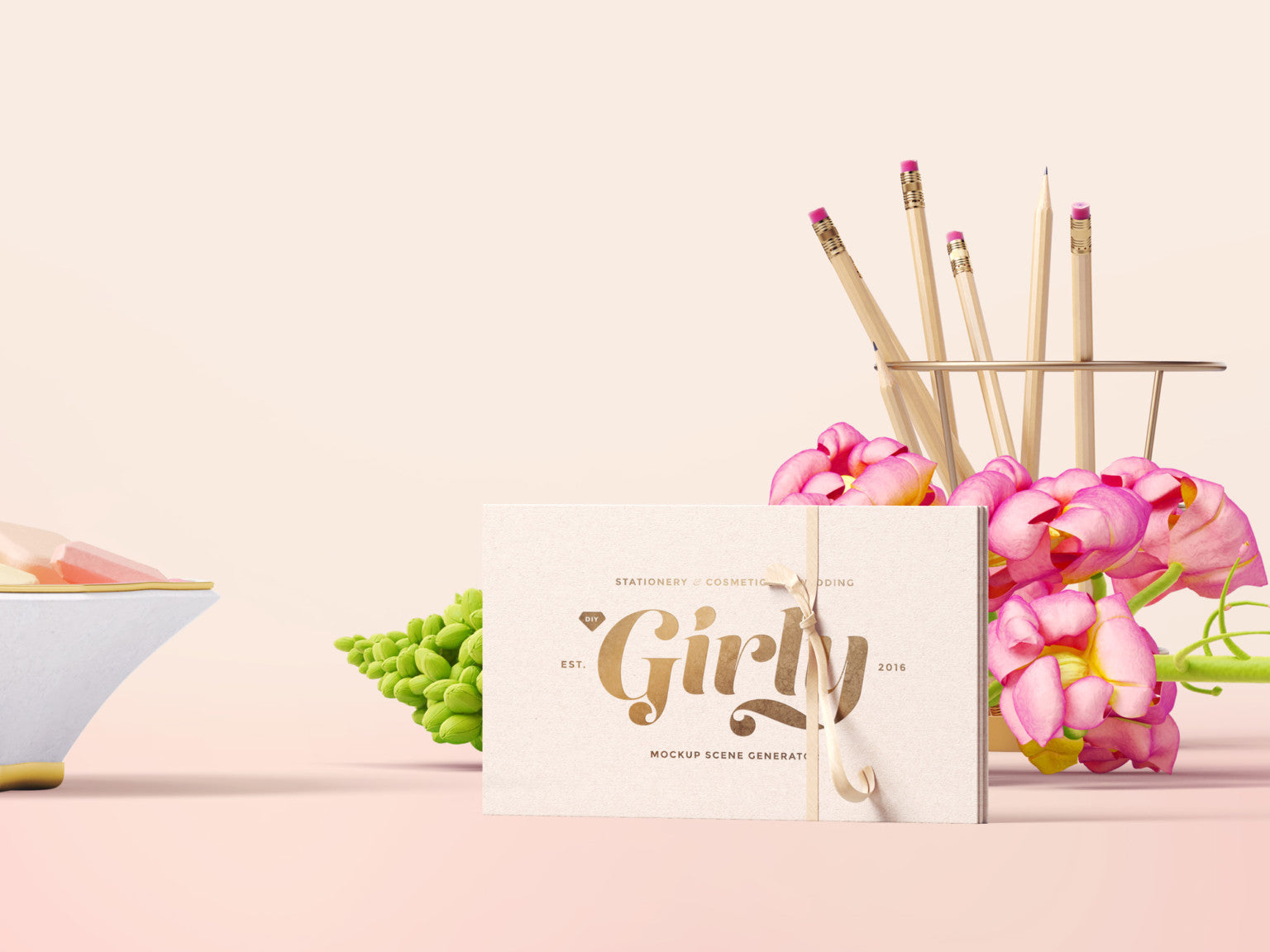 Download Free Three Perspectives Of Girly Branding Scene Mockups Creativebooster