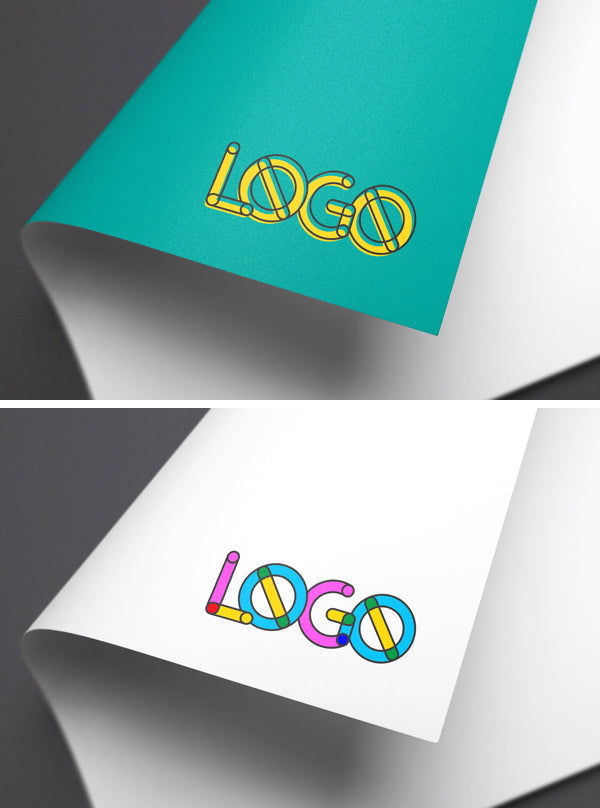 Download Free Full-Color Paper Logo MockUp - CreativeBooster