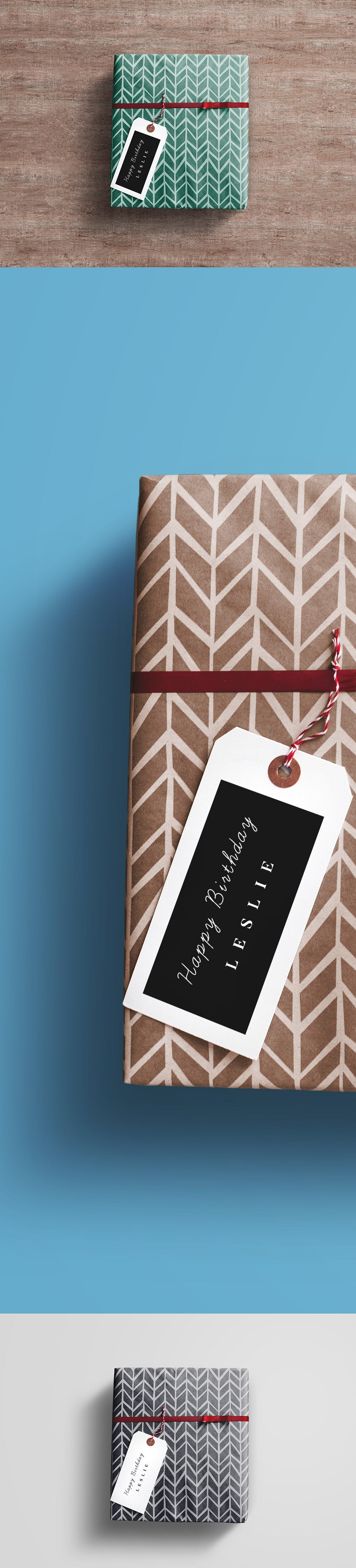 Download Free Gift Wrap Packaging Box Psd Mockup Creativebooster