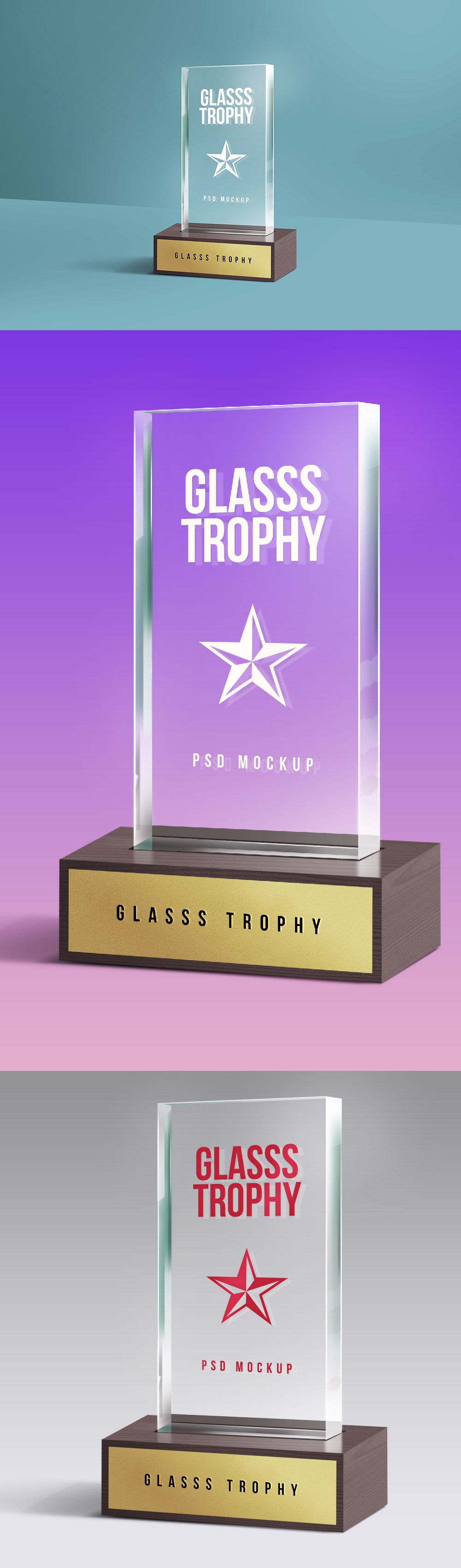 Download Free Glass Trophy Psd Mockup Creativebooster