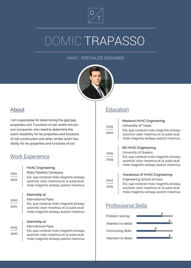 Free Hvac Engineer Resume Cv Template In Photoshop Psd Format Creativebooster