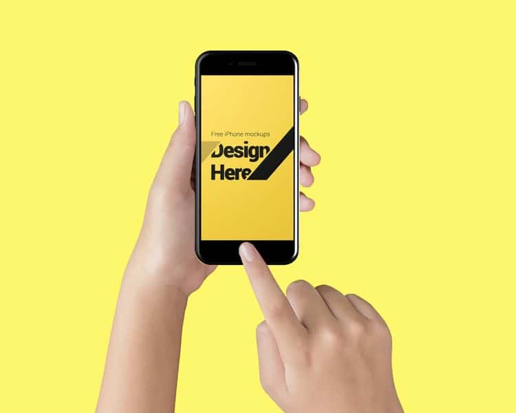 Download Free Hand Held Iphone Mockup Creativebooster