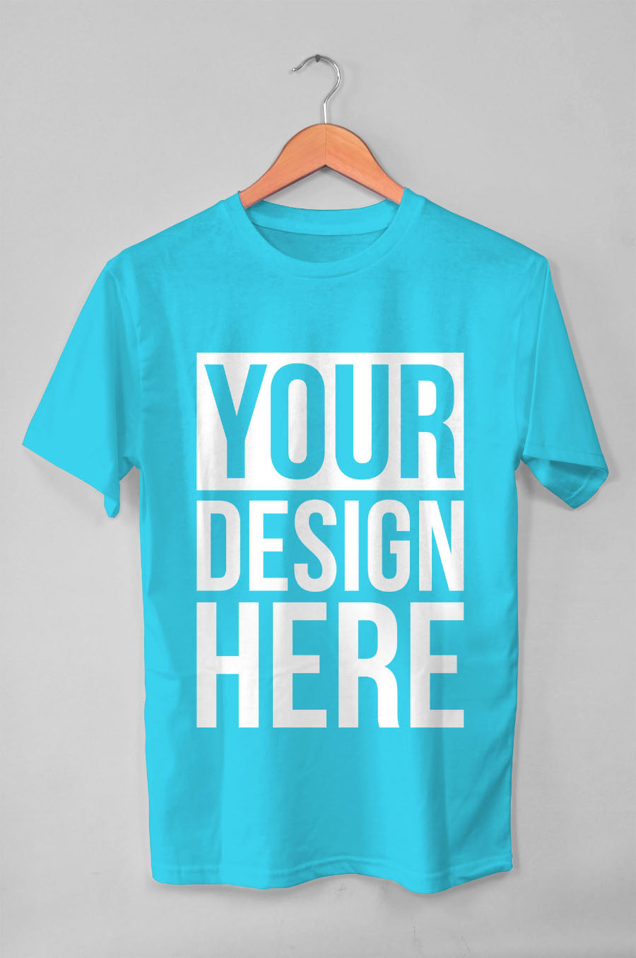 Download Free Hanging Blue T Shirt Mockup Creativebooster