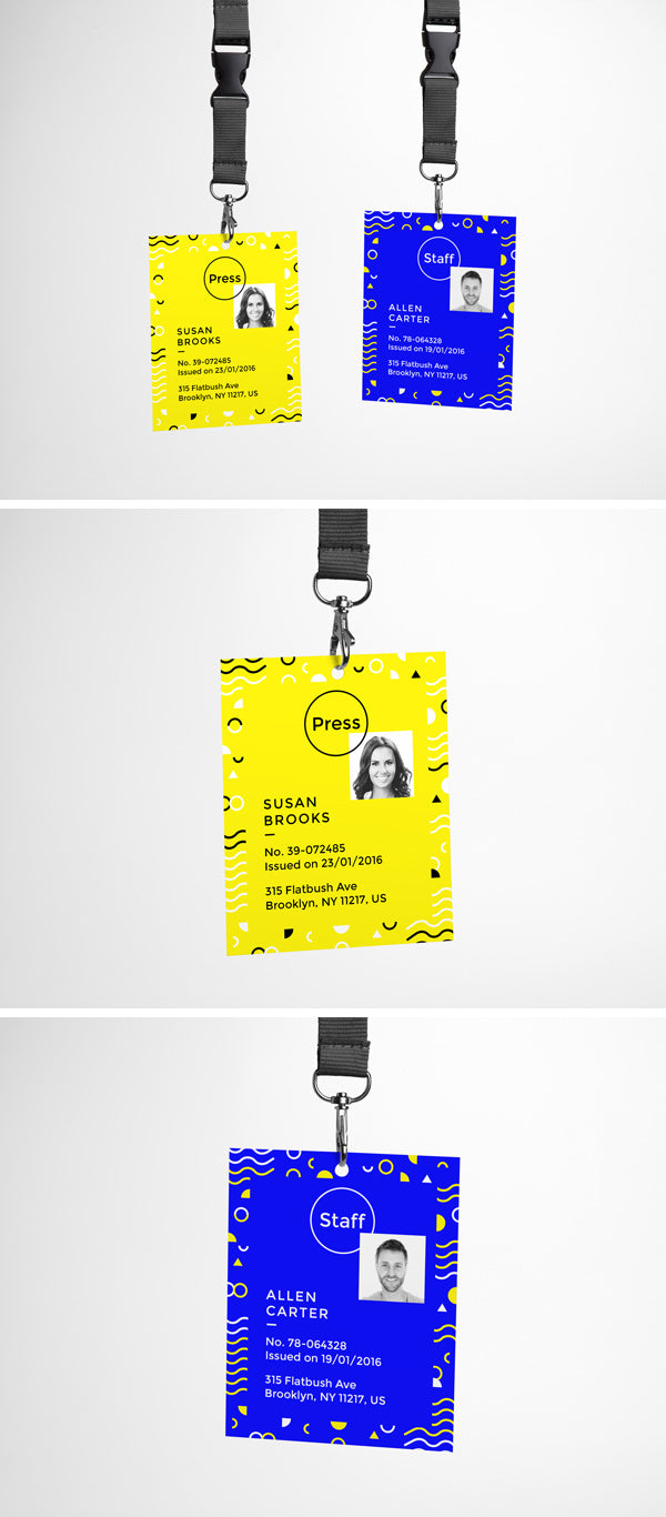 Free Business ID Card PSD MockUp - CreativeBooster