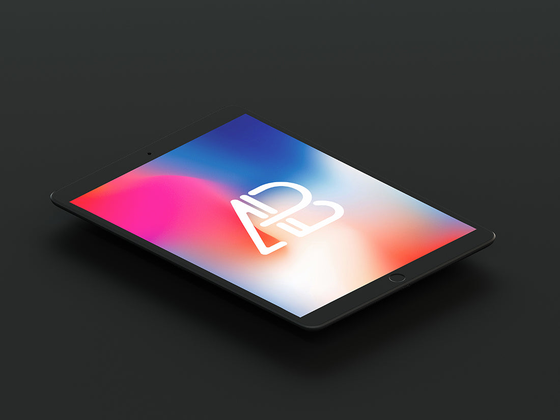 Free Isometric Matte Black Ipad Pro 10 5 Mockup Creativebooster