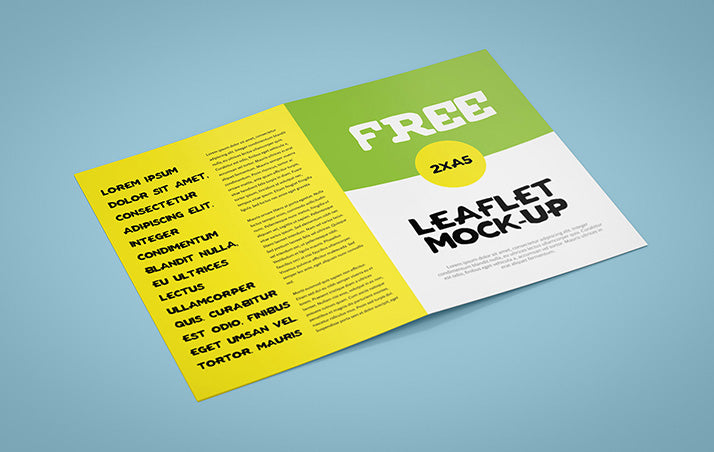 Download Free Leaflet Mockup A5 Bi-Fold Mockup Set 6 Views ...