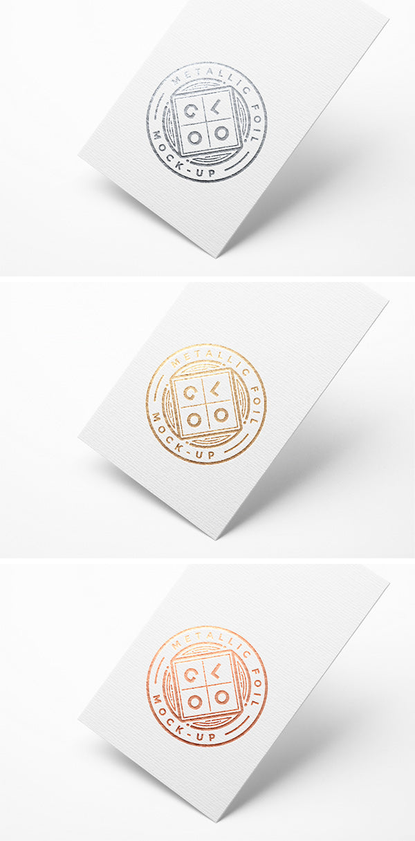 Download Free Metallic Foil Logo Business Card Mockup Creativebooster