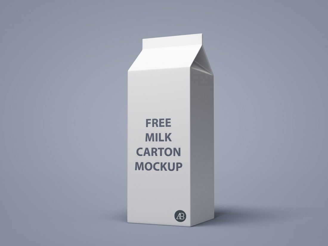 Download Free Milk Carton Mockup - CreativeBooster