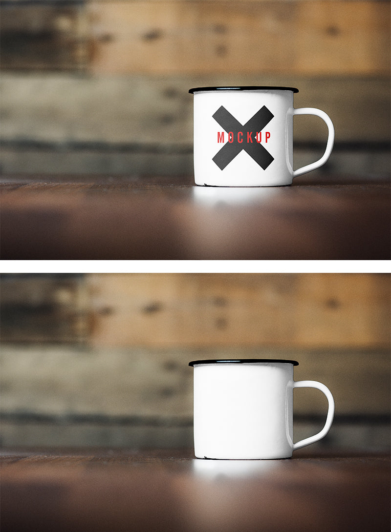 Download Free Metal Coffee or Tea Cup (Mockup) - CreativeBooster