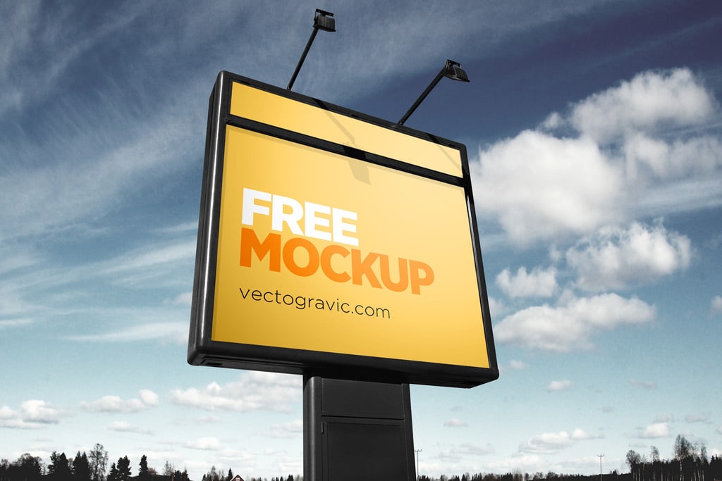 Download Free Clean Outdoor Sign Mockups Creativebooster