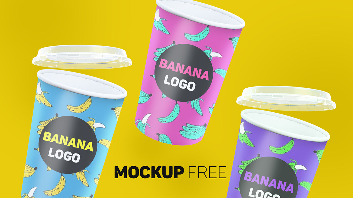 Download Free Empty Ice Cream Or Coffee Paper Cup Mockup Creativebooster