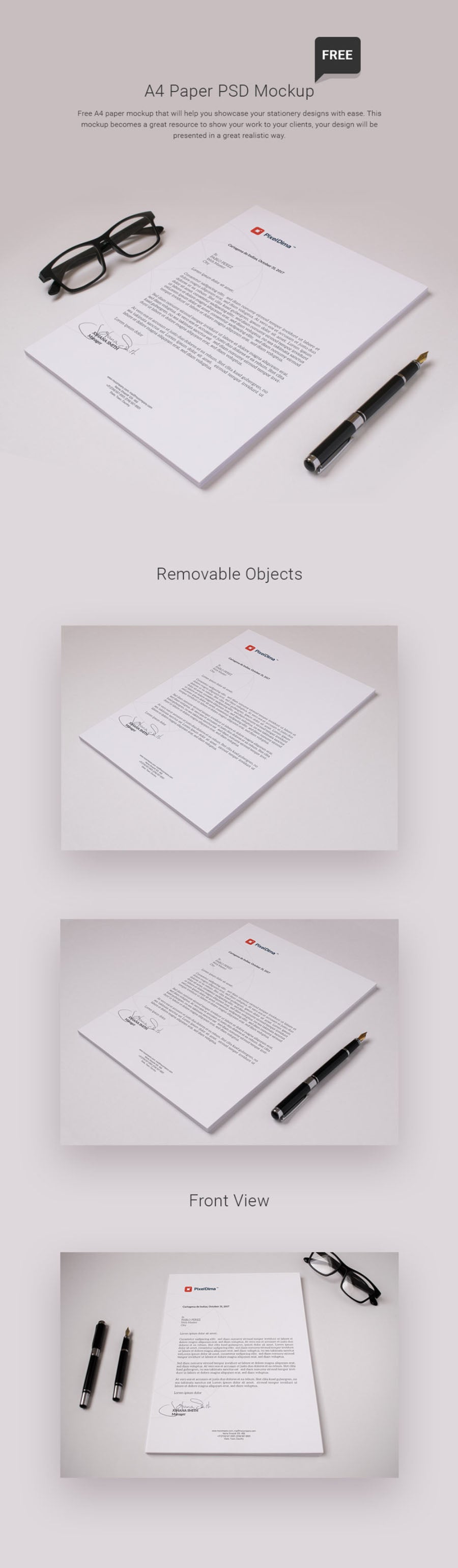 Download Free Isometric Stationery A4 Paper Psd Mockup Creativebooster PSD Mockup Templates