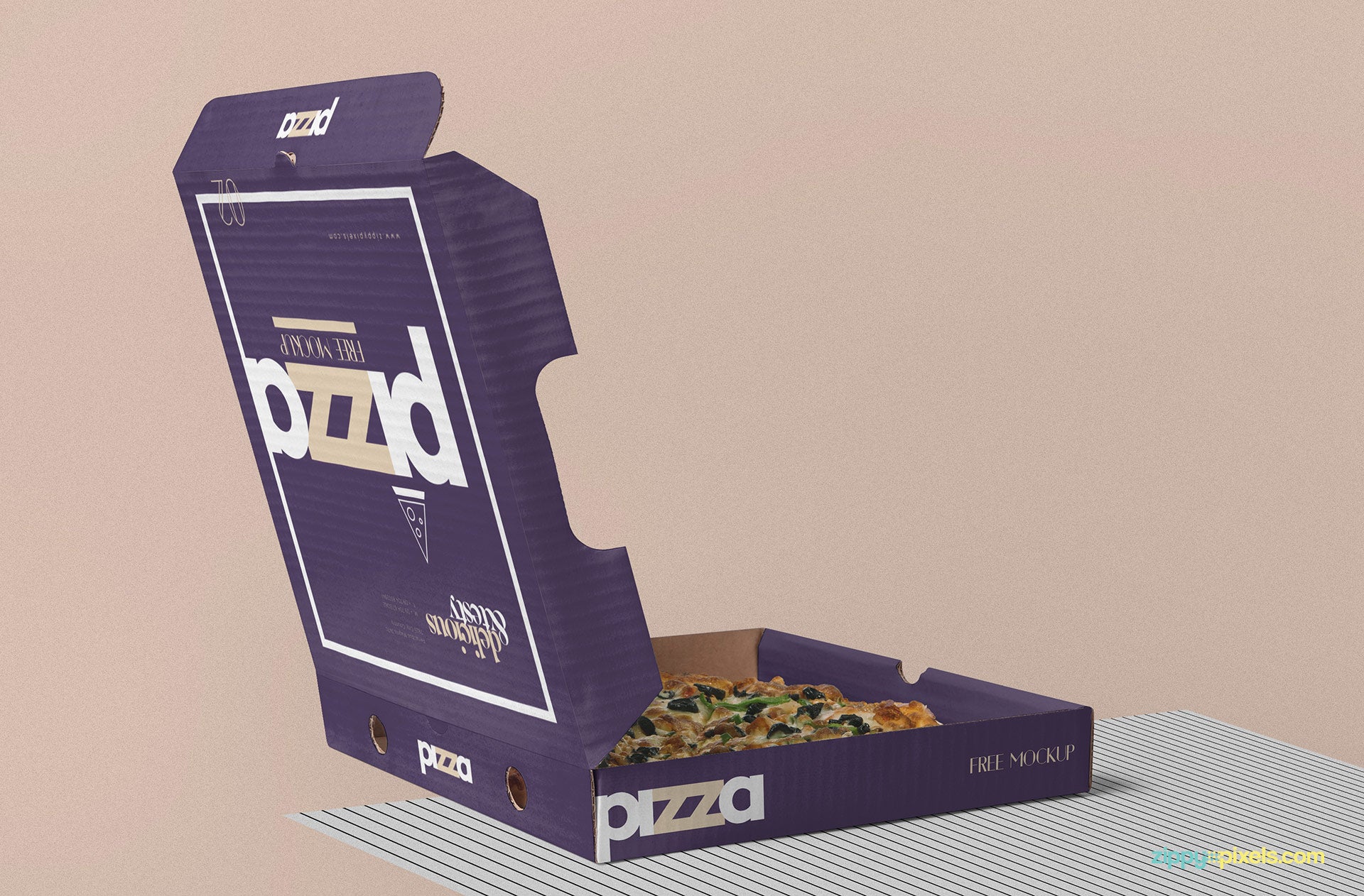 Download Free Pizza Box Mockup PSD - CreativeBooster